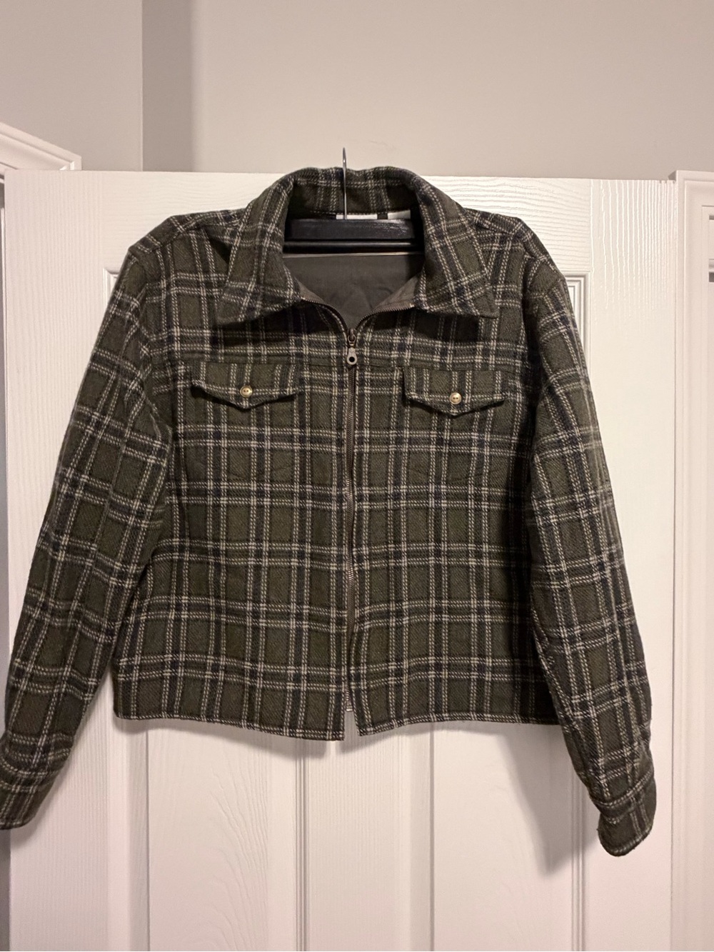 Fashion Bug Plaid Zip Jacket